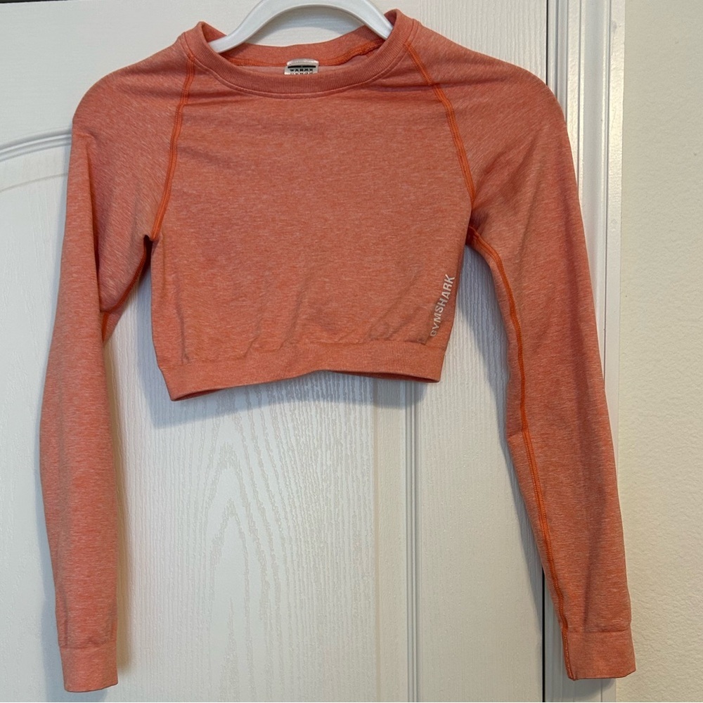 Gymshark Orange Long Sleeve Crop Top